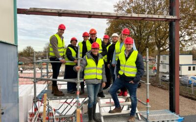 College van B&W van Kaag en Braassem bezoekt nieuwbouw Beweeg- en Kindcentrum Kineo